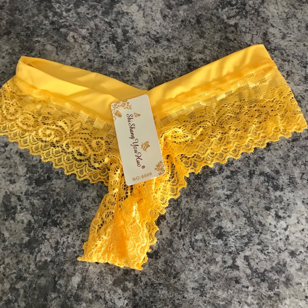 Yellow large thong